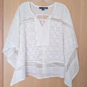 Women's White Cover Summer Top Blouse 18W